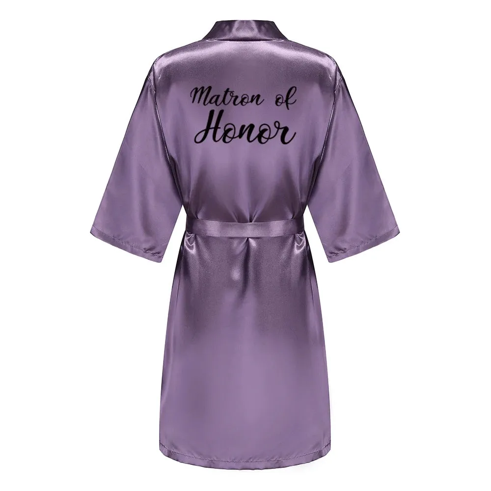 Team Bride Kimono Satin Women Bathrobe Wedding Sister Mother of the Bride Groom Bridesmaid Robes