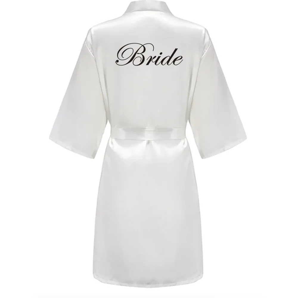 Team Bride Kimono Satin Women Bathrobe Wedding Sister Mother of the Bride Groom Bridesmaid Robes