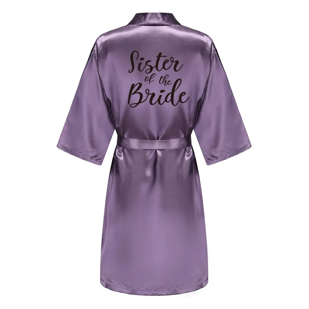 Team Bride Kimono Satin Women Bathrobe Wedding Sister Mother of the Bride Groom Bridesmaid Robes