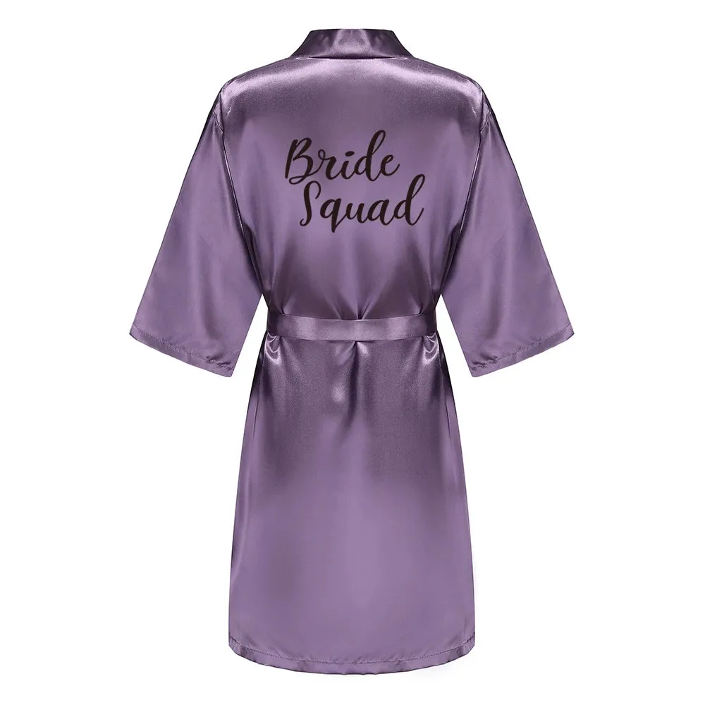 Team Bride Kimono Satin Women Bathrobe Wedding Sister Mother of the Bride Groom Bridesmaid Robes