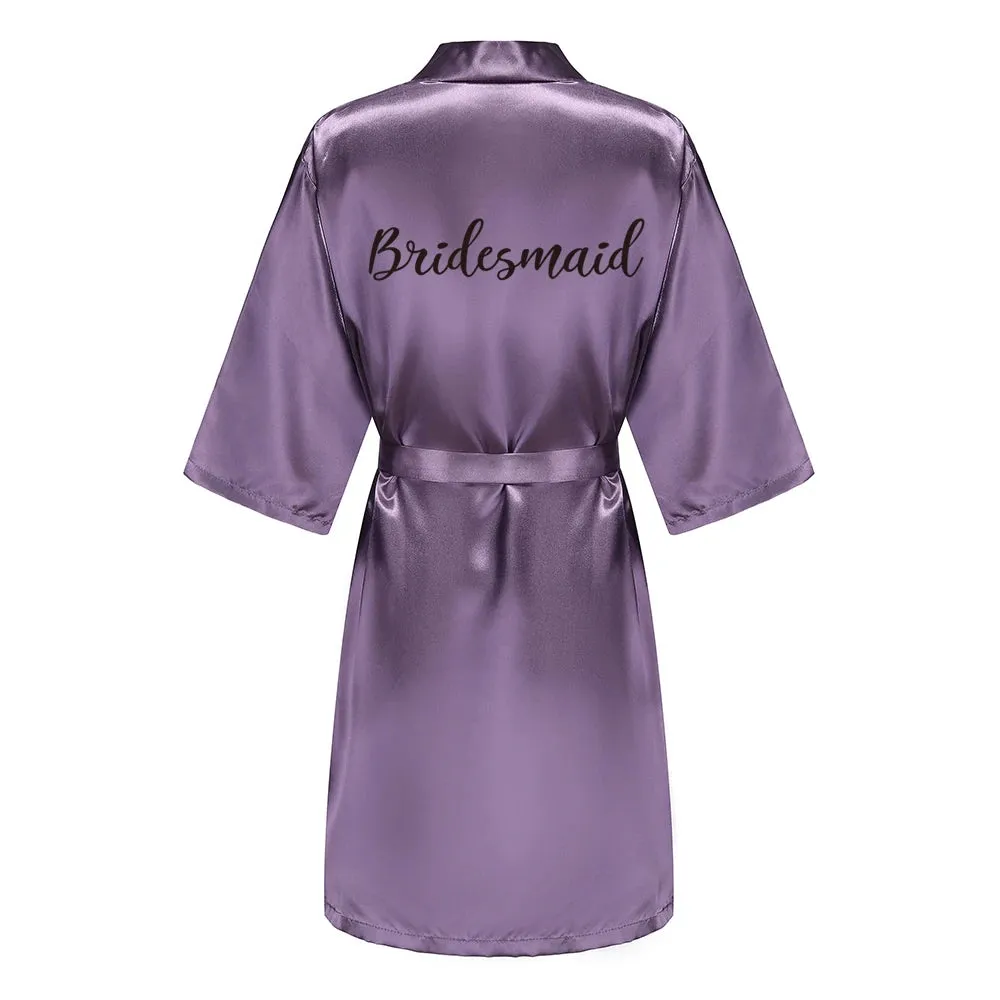 Team Bride Kimono Satin Women Bathrobe Wedding Sister Mother of the Bride Groom Bridesmaid Robes