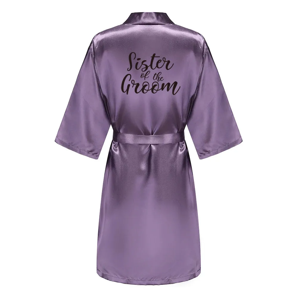 Team Bride Kimono Satin Women Bathrobe Wedding Sister Mother of the Bride Groom Bridesmaid Robes