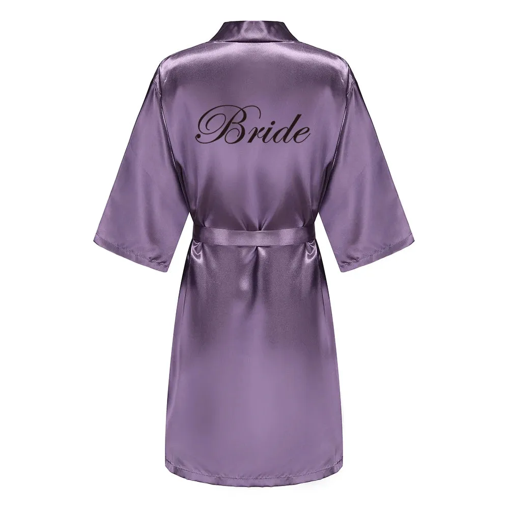 Team Bride Kimono Satin Women Bathrobe Wedding Sister Mother of the Bride Groom Bridesmaid Robes