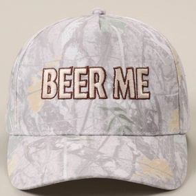 Beer Me Light Camo Hat Booking
