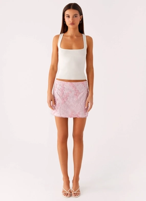 Festival Outfit Kandi Mini Skirt - Pink