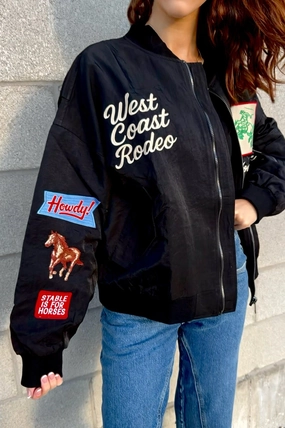 Rodeo Reverb Bomber Jacket Weighted Hem Trim