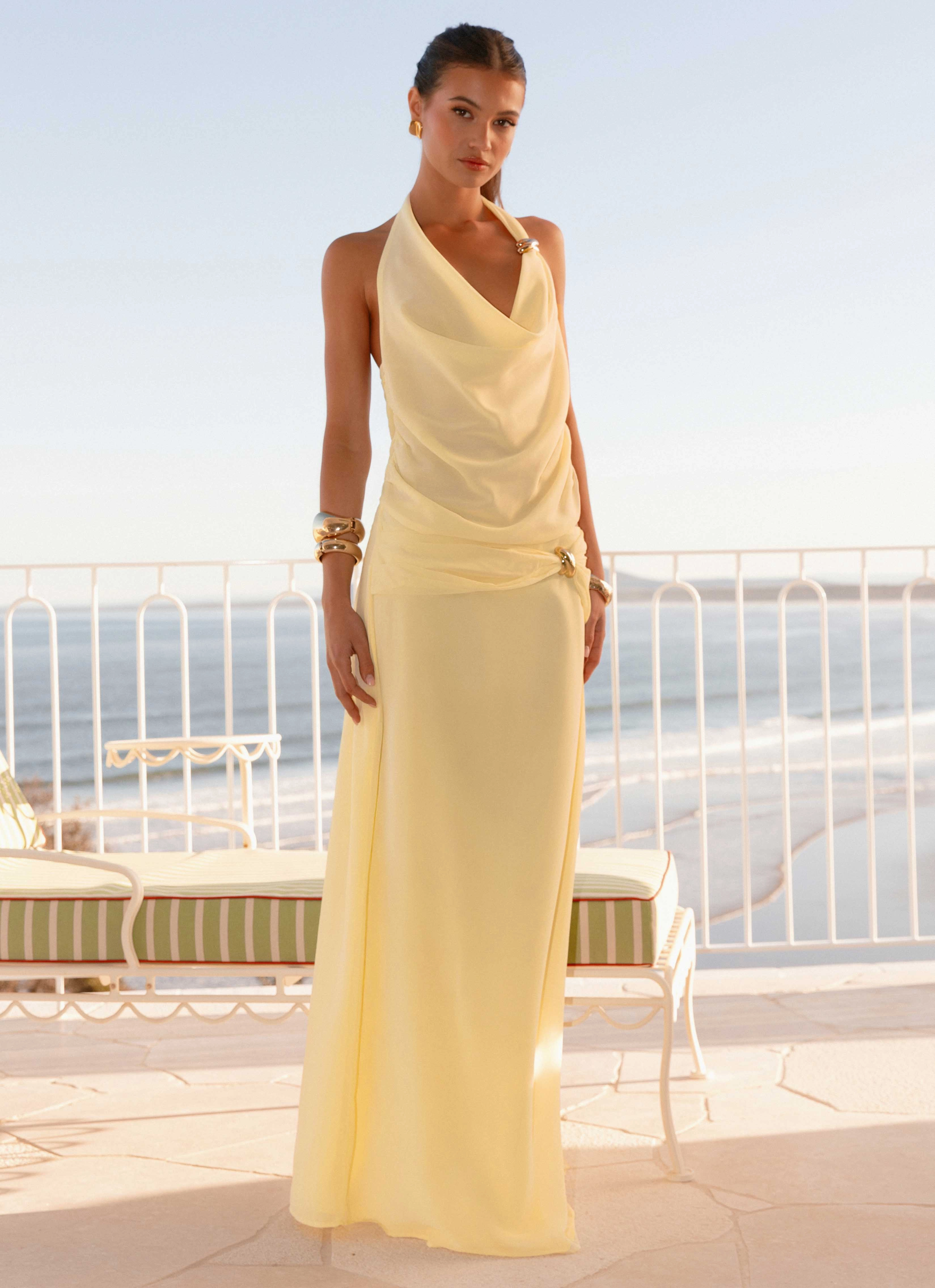Anuhea Cowl Top - Yellow TaglessCollars