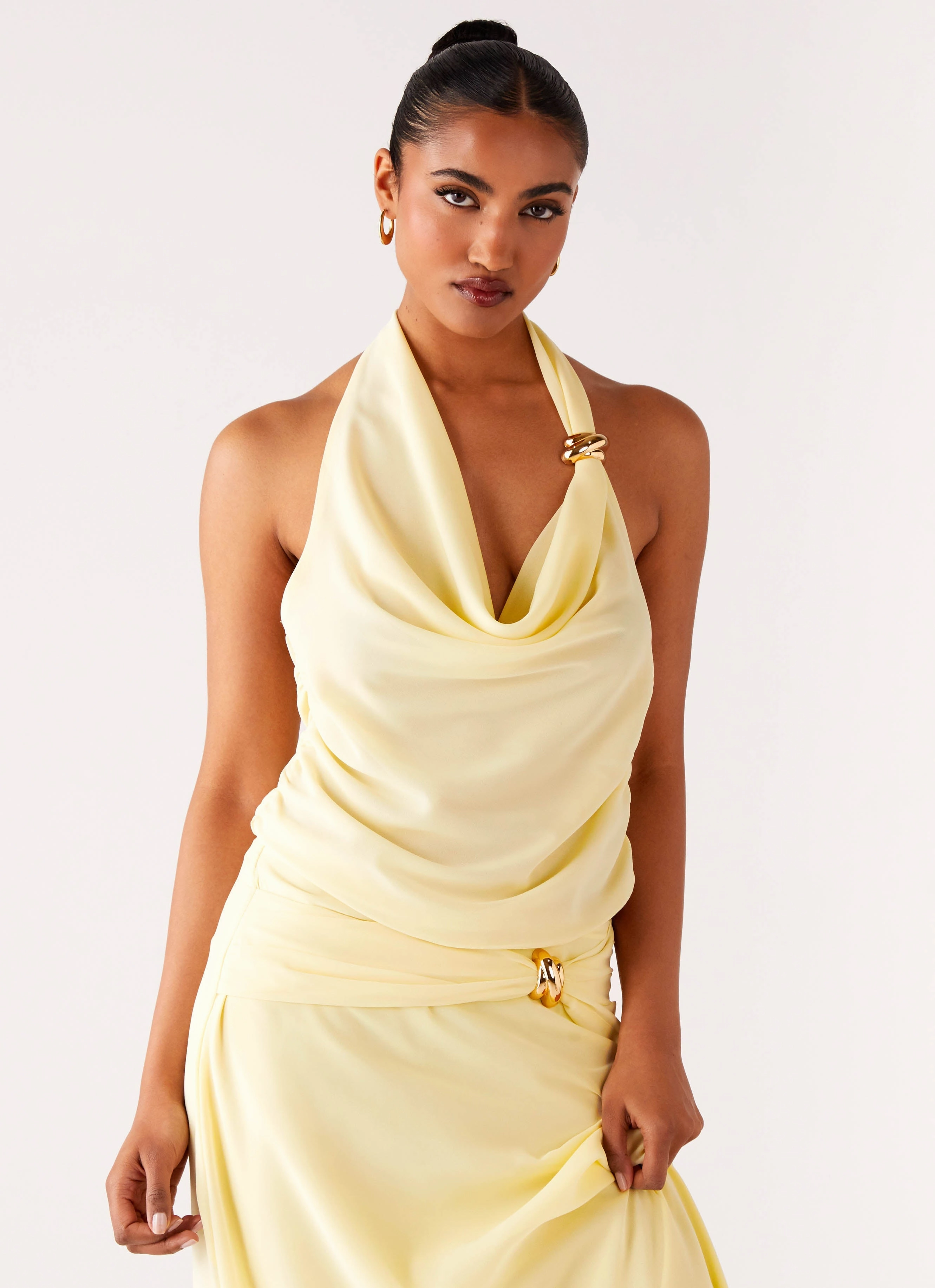 SoftTouch Anuhea Cowl Top - Yellow