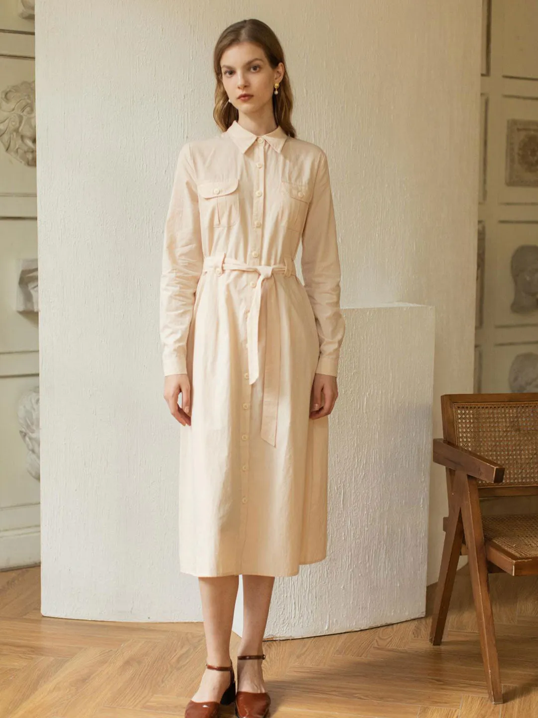 Bold Design ??Final Sale??Zoe 100% Cotton Maxi Shirt Dress