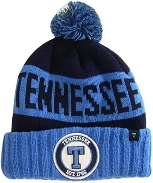 Tennessee Ribbed Cuff Knit Winter Hat Pom Beanie