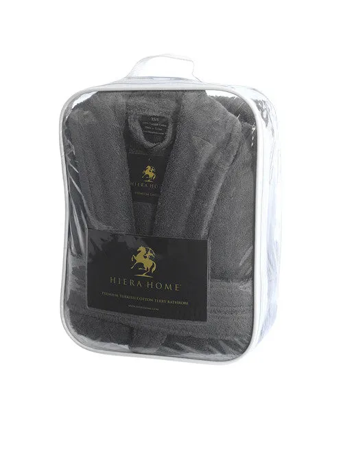 Terry Soft Bathrobe, Grey