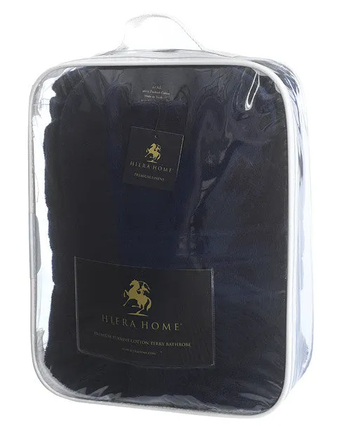 Terry Soft Bathrobe, Navy