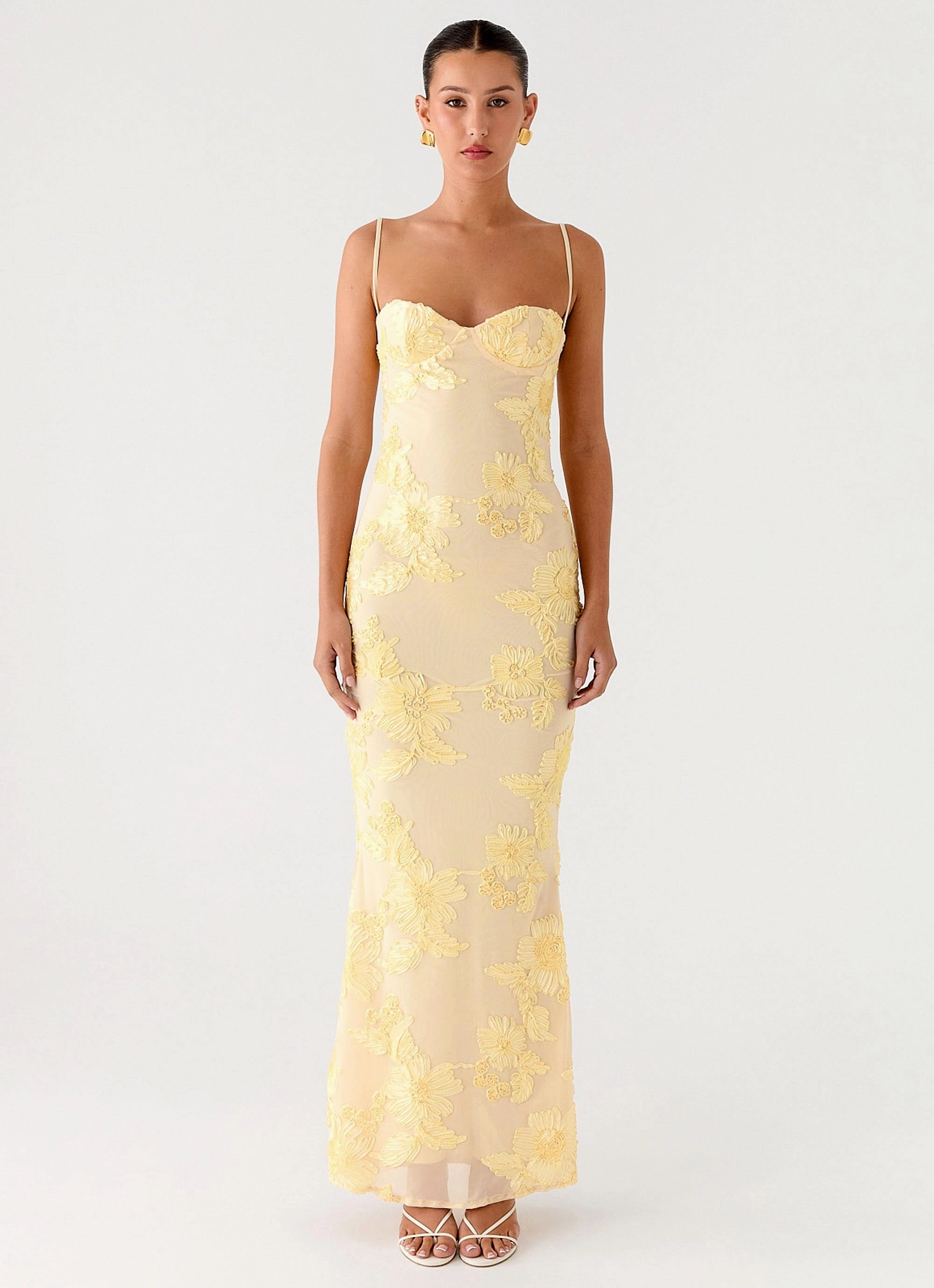That Girl Maxi Dress - Lemon Day Ready Look Sleek Volume