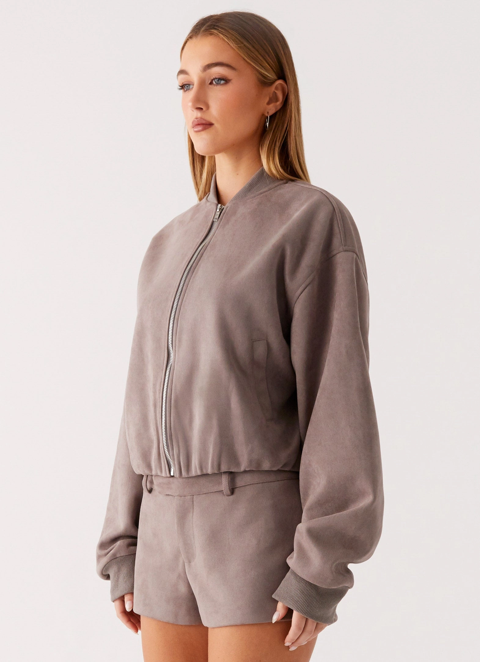 Thats Chill Bomber Jacket - Grey Suggest Ventilated Back Panel