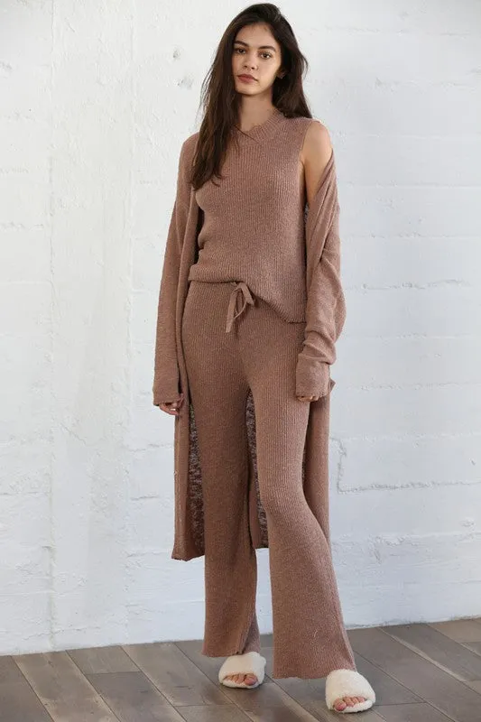 The Brigitta Mocha Mockneck Knit Tank