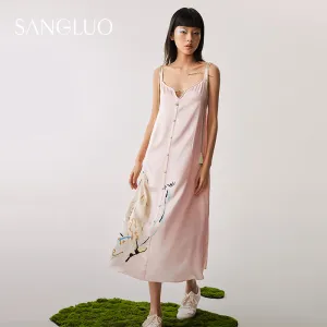 The Dream Of Butterfly Silk Slip Dress