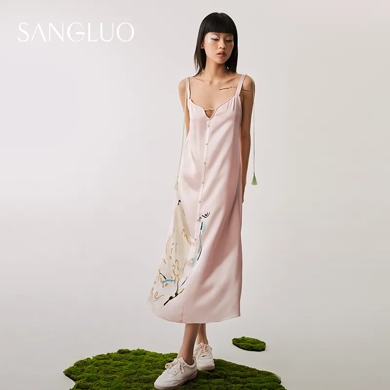 The Dream Of Butterfly Silk Slip Dress