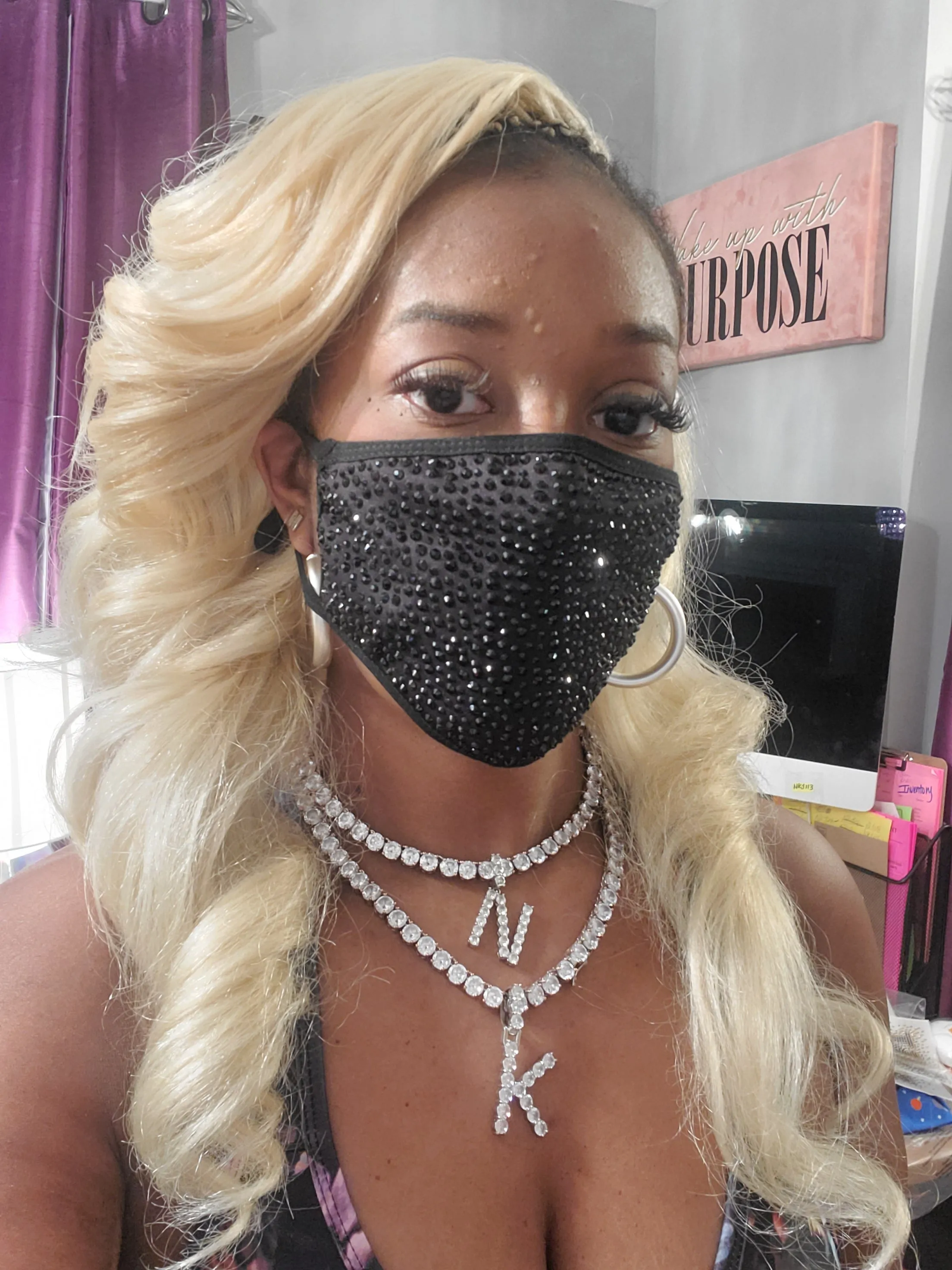 THE LUXE NK GLAM RHINESTONE MASK - NKM100