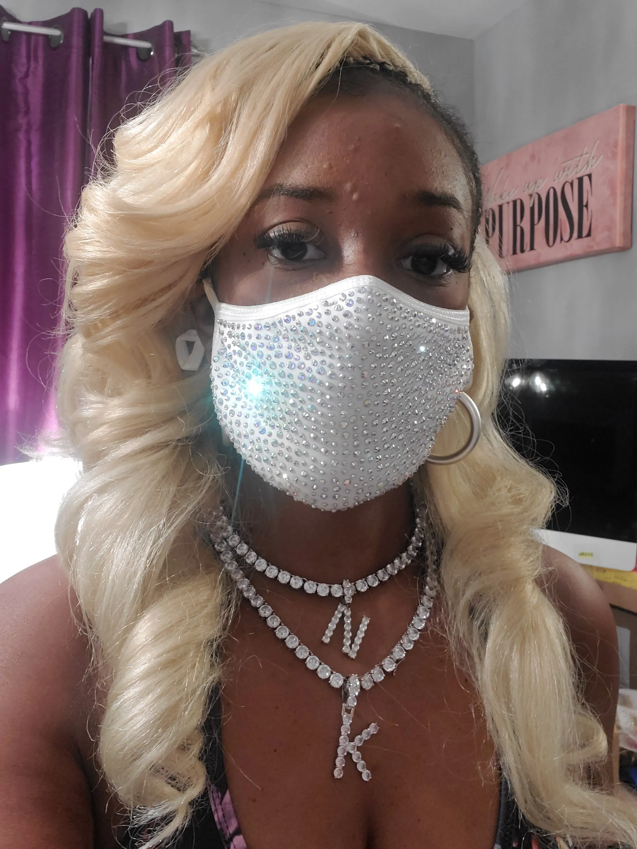 THE LUXE NK GLAM RHINESTONE MASK - NKM100