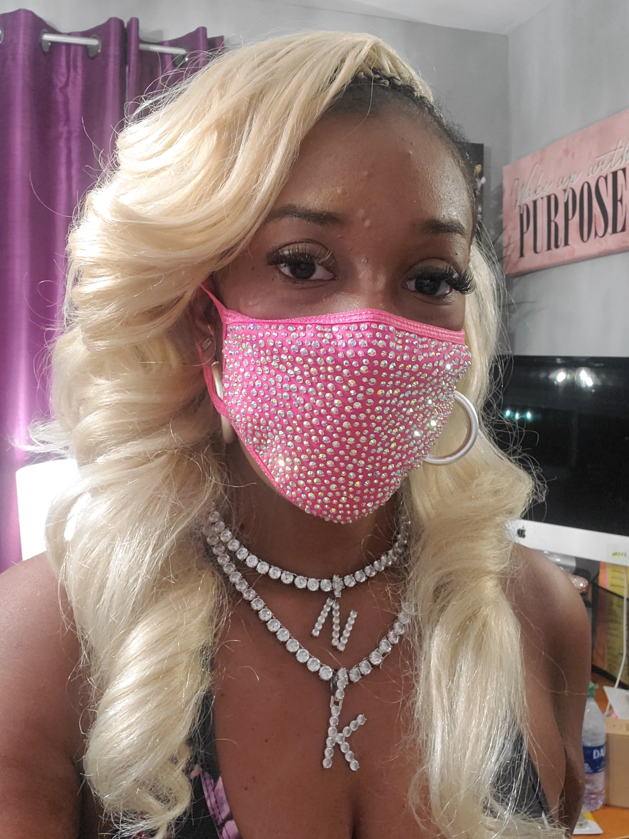 THE LUXE NK GLAM RHINESTONE MASK - NKM100
