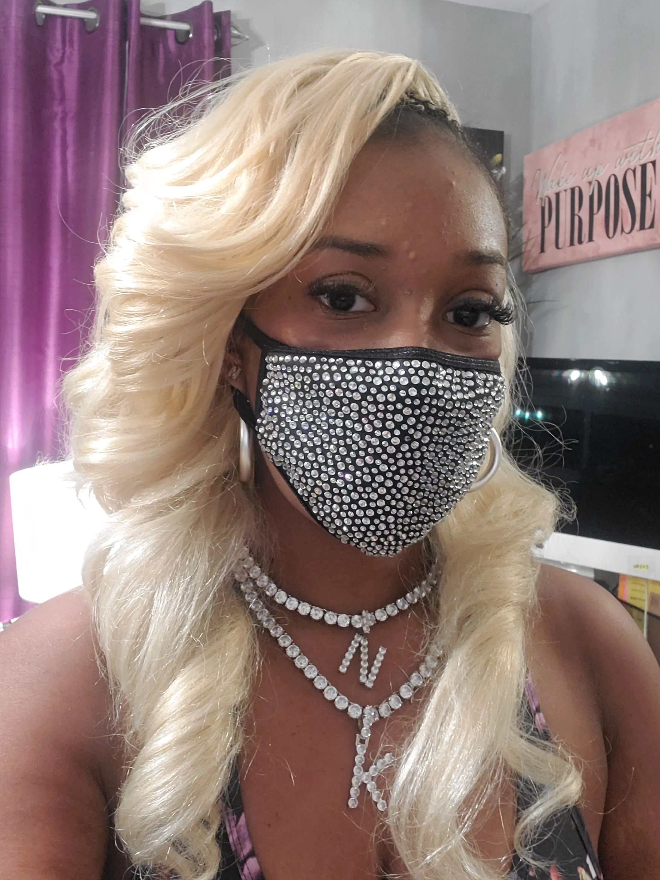 THE LUXE NK GLAM RHINESTONE MASK - NKM100