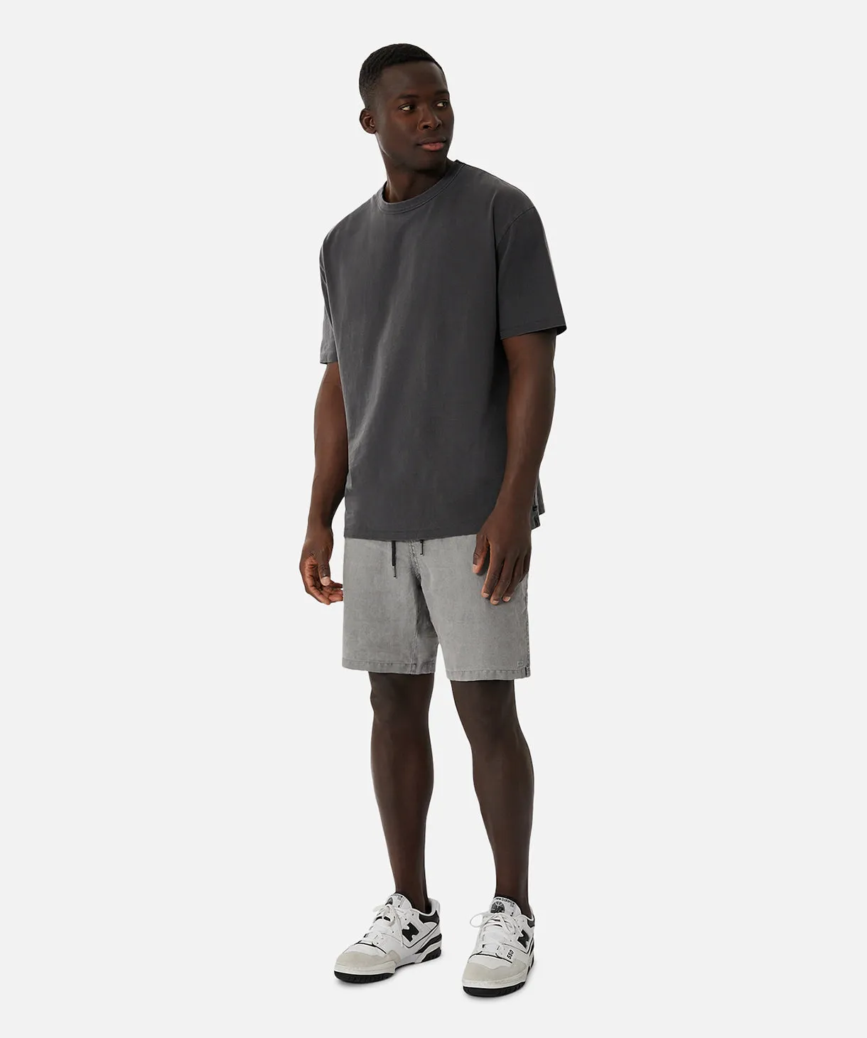 The Marina Linen Short - Asphalt