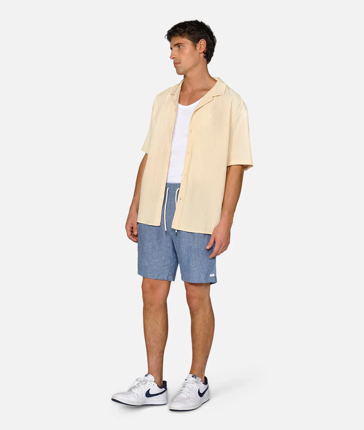 The Marina Linen Short - Dk Chambray 24