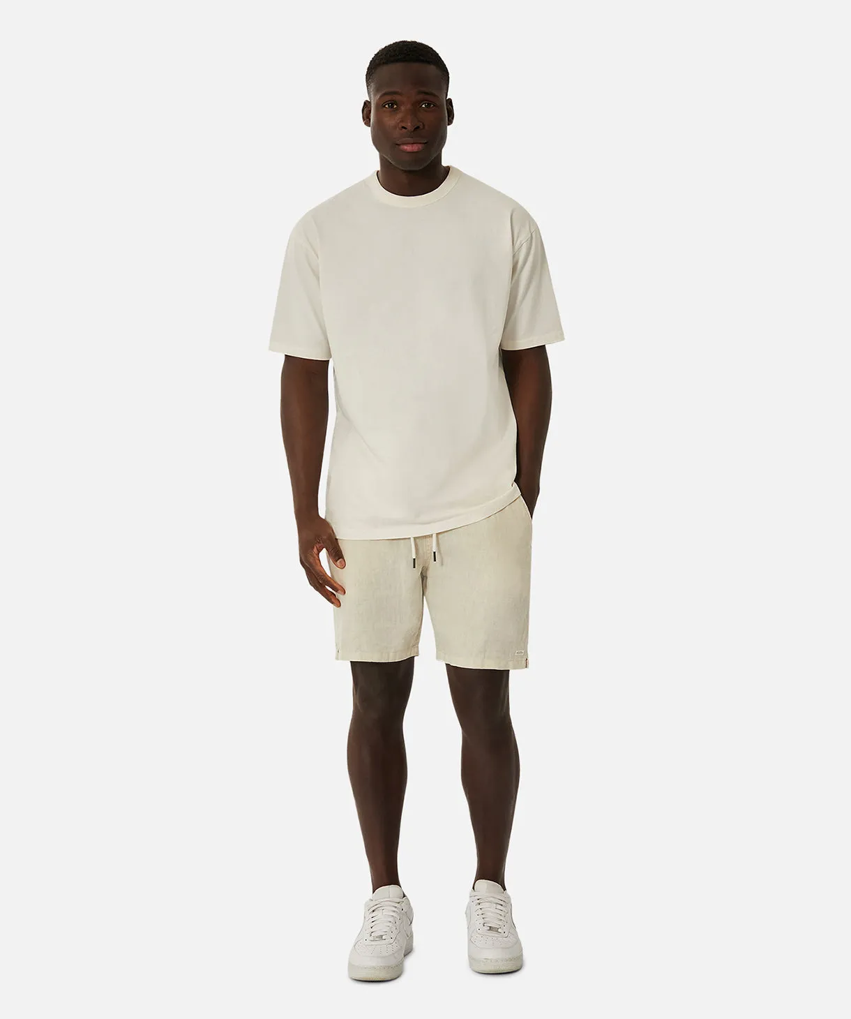 The Marina Linen Short - Ecru