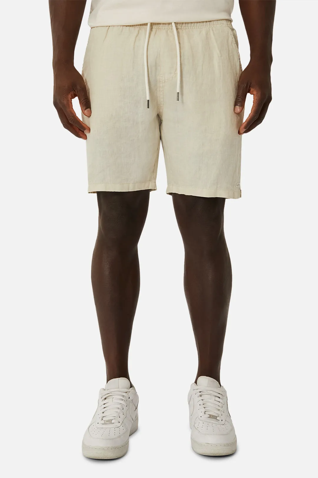 The Marina Linen Short - Ecru