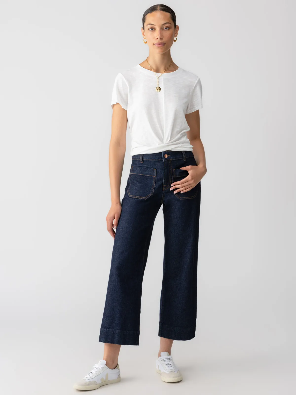 The Marine Standard Rise Denim Pant Magnetic Fashionable Waist Dressy look