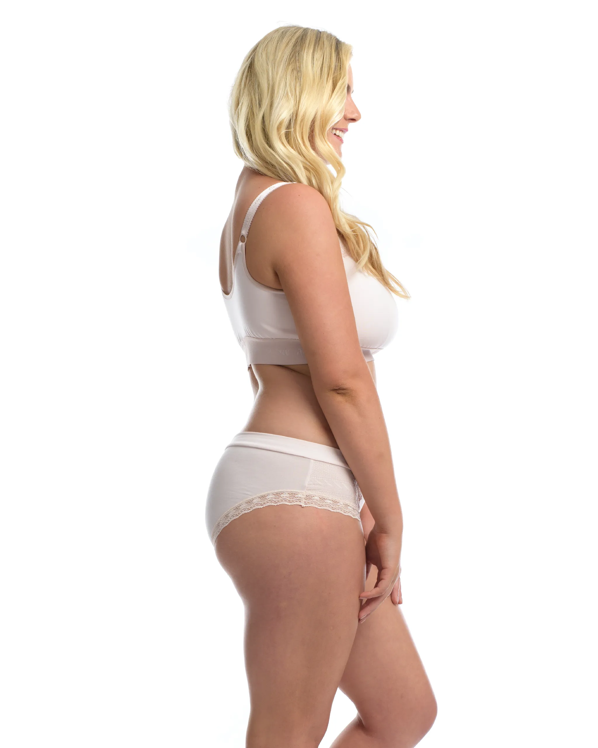 THE NURSING LOUNGE BRA: Delicate Blush