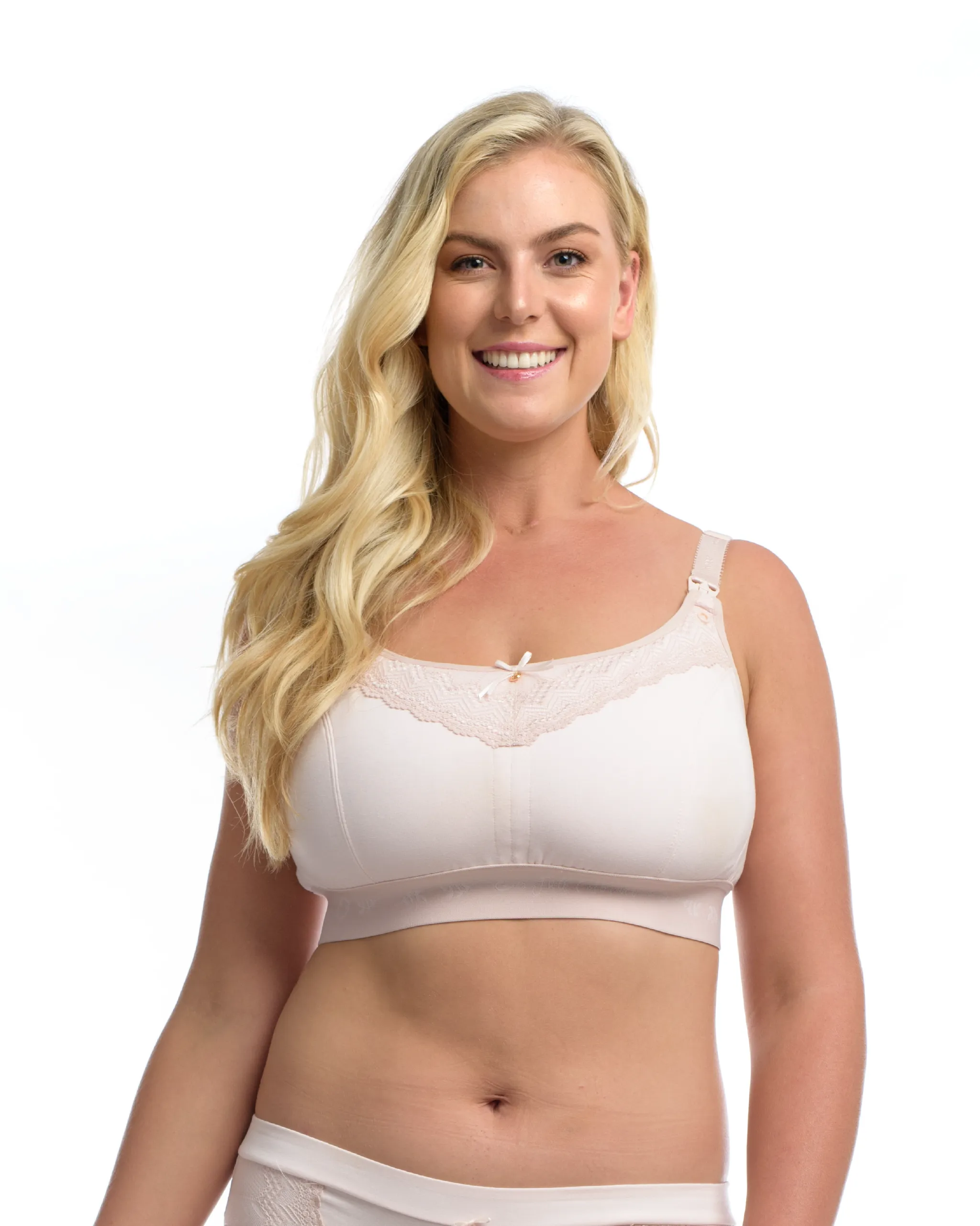 THE NURSING LOUNGE BRA: Delicate Blush