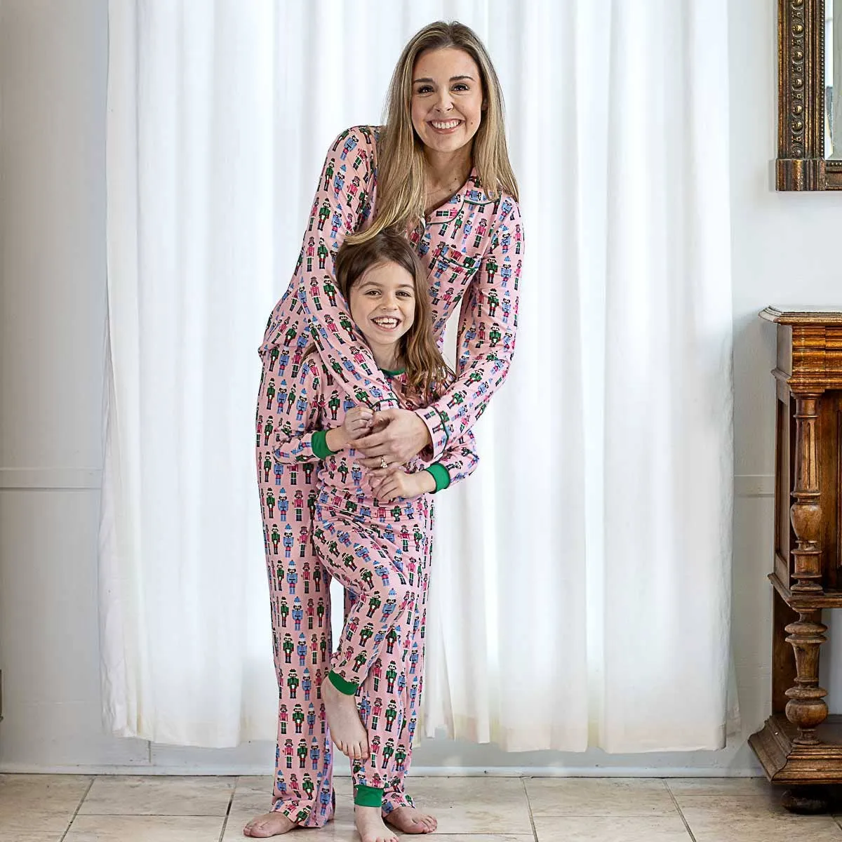 The Royal Standard - Sz 5 - Kid's Nutcracker March Long Sleeve PJ's Light Pink/Multi