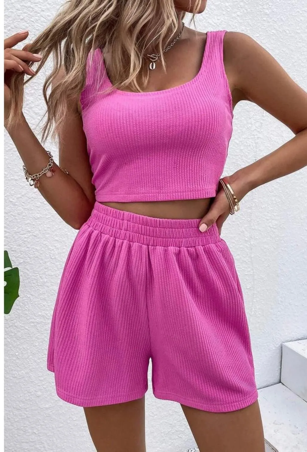 The Sandy Sets: Two Piece Ribbed Tank Sets