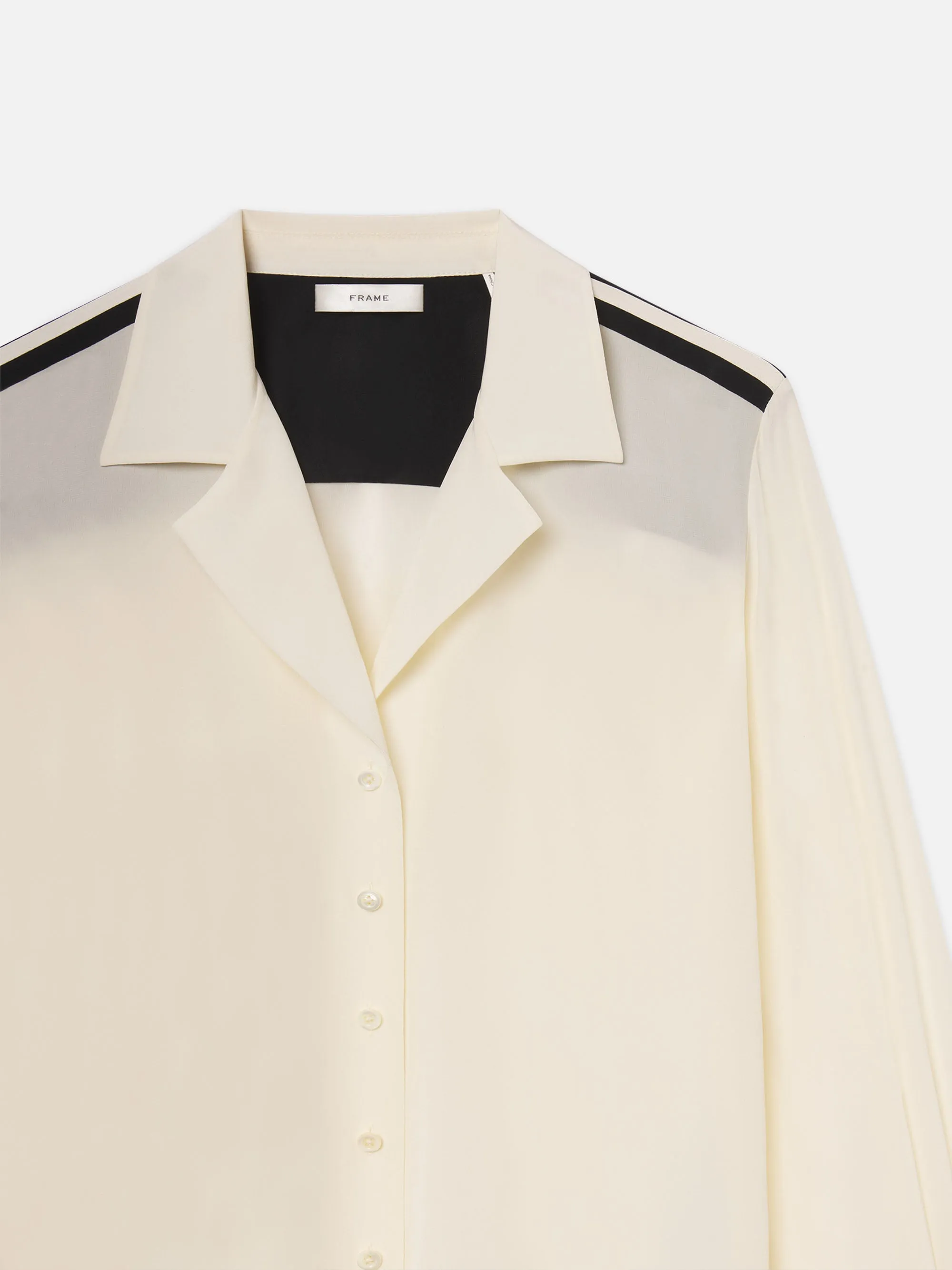 The Silk Pajama Shirt -- Alabaster Multi