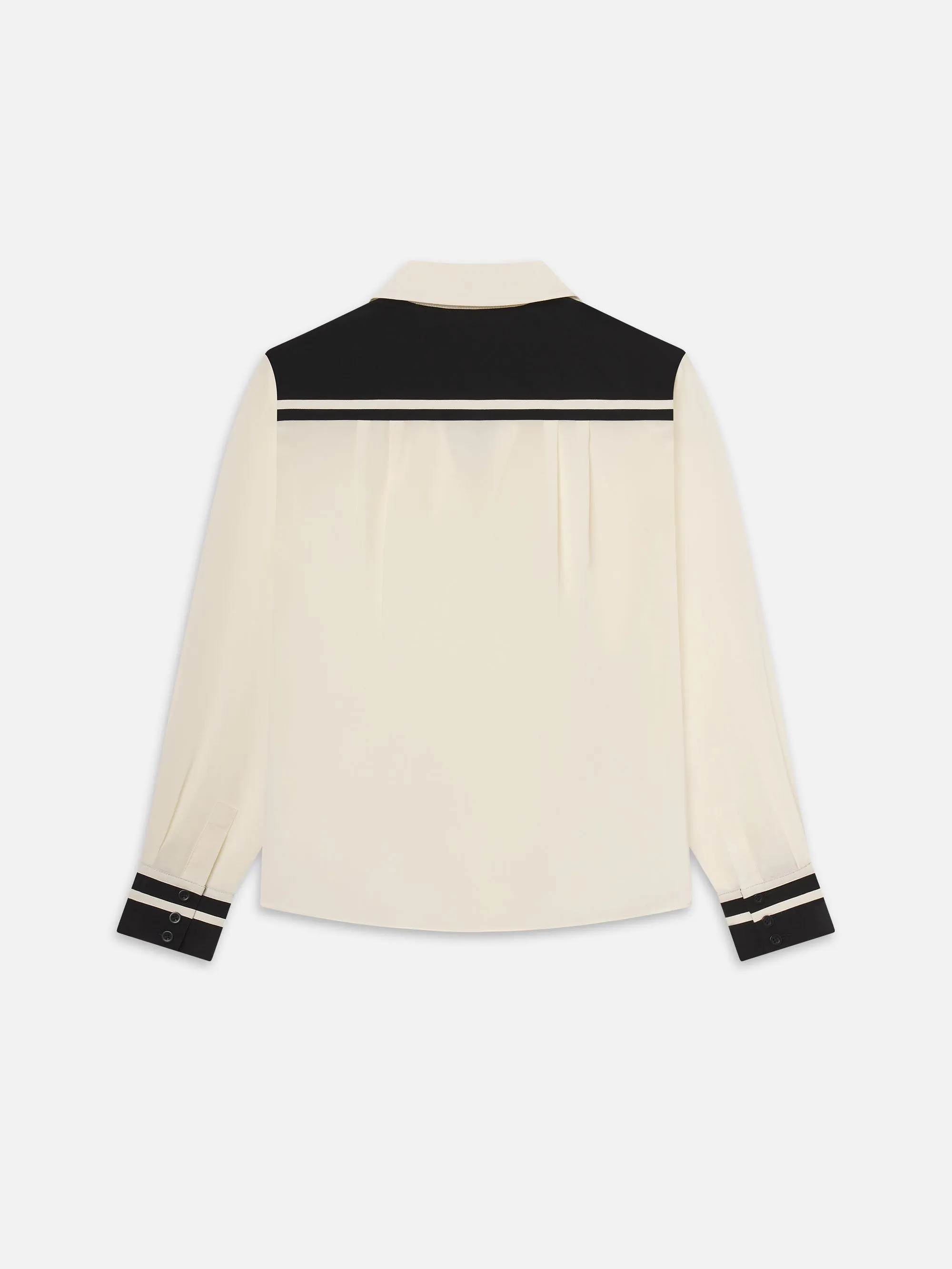 The Silk Pajama Shirt -- Alabaster Multi