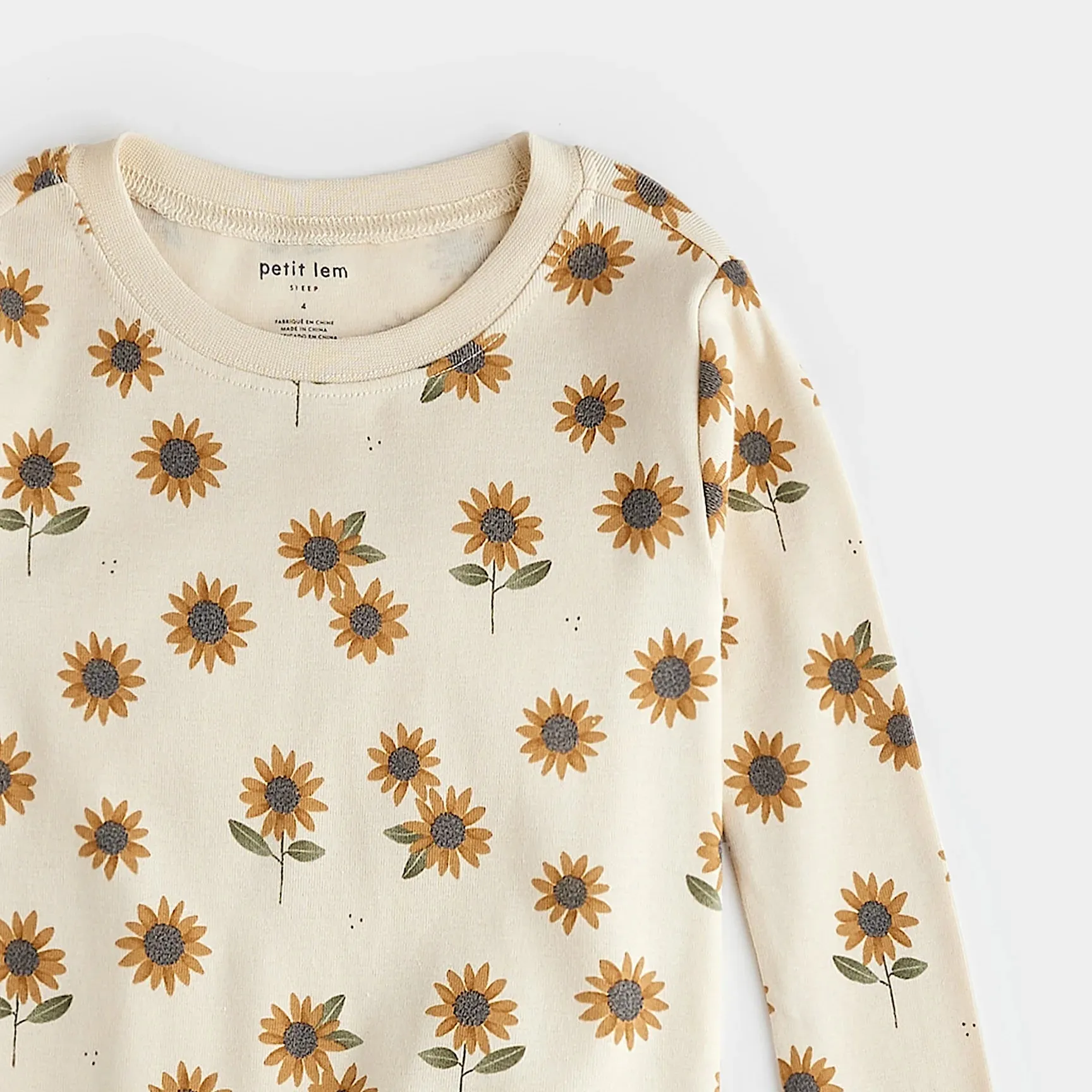 The Sunflower Pajama Top & Bottom Set - KIDS
