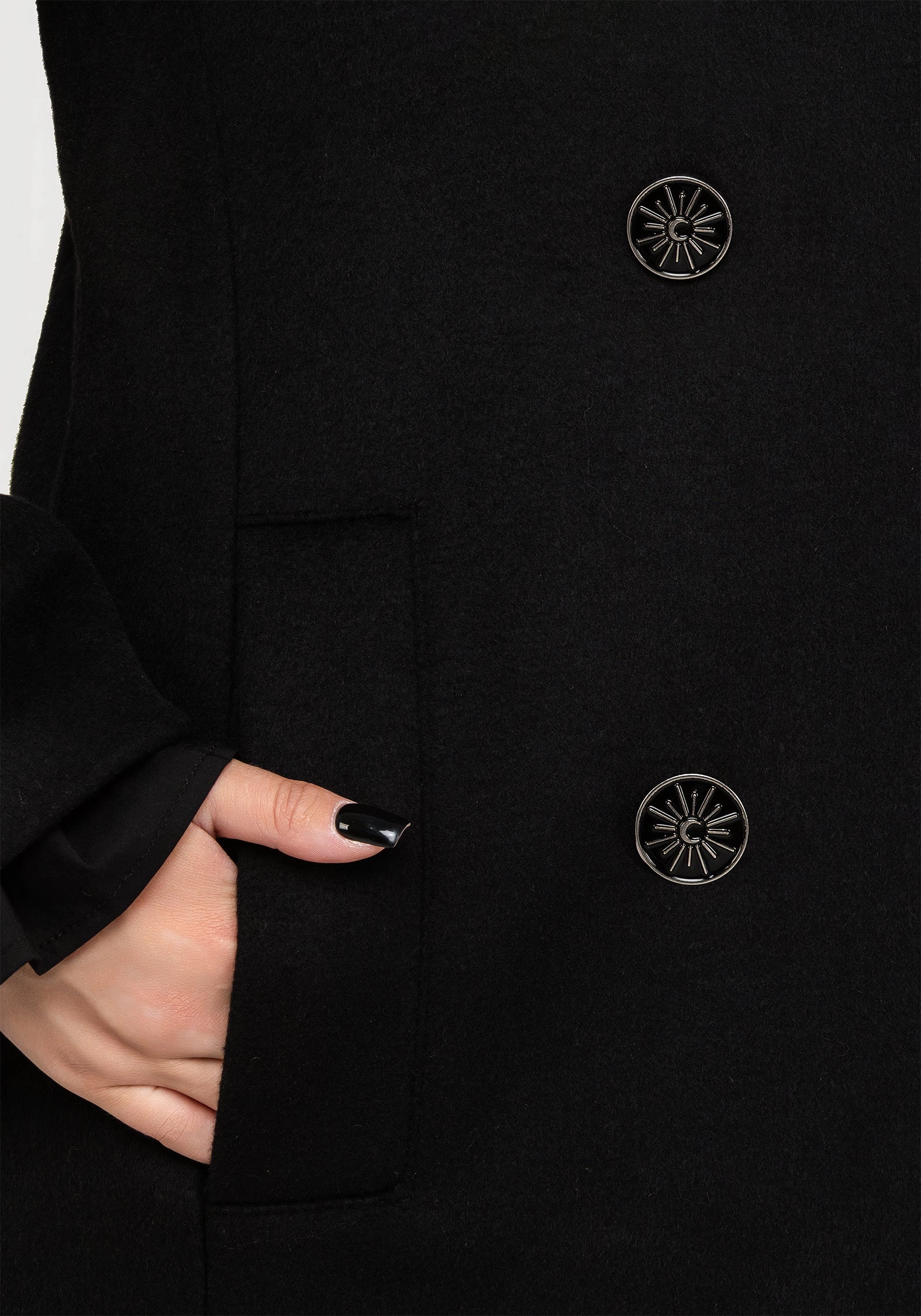 Theia Double Breasted Longline Wool Blend Coat Casual Fit Silhouette Friction Resistant