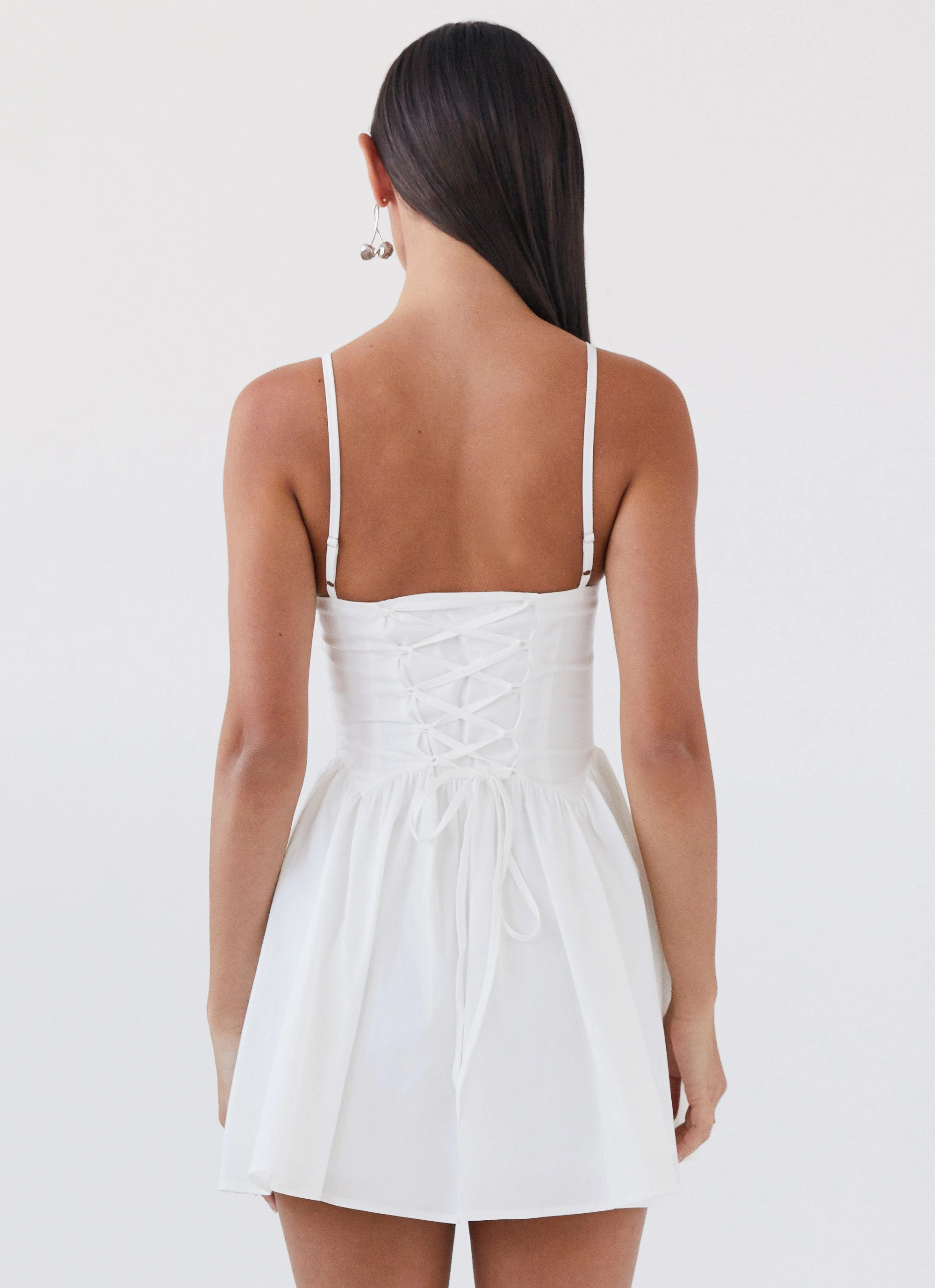 Twist Front Ultra Comfort Tesoro Mio Mini Dress - White