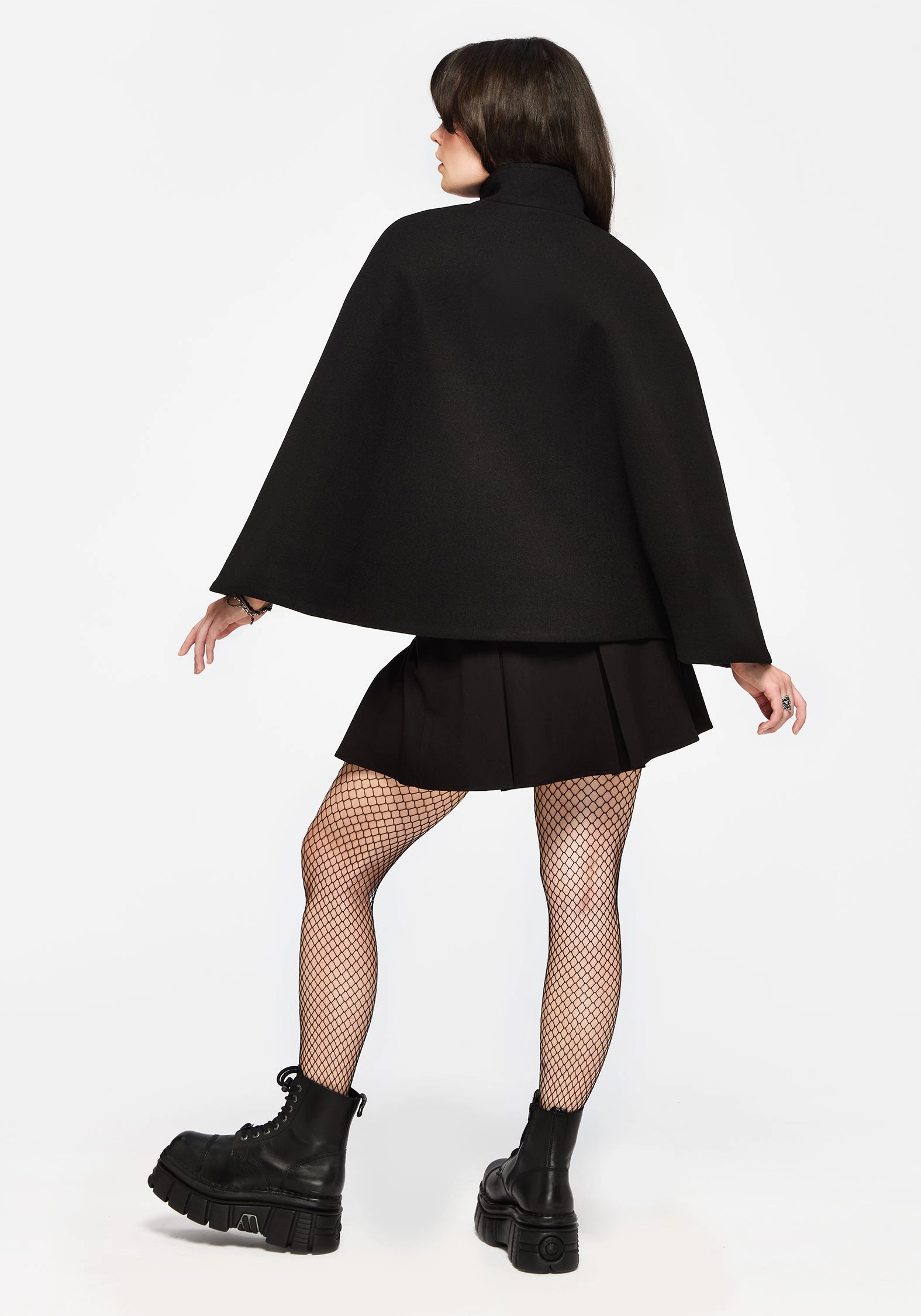 Althea Pin Detail Cape Travel Fit Athletic Tailored Fit