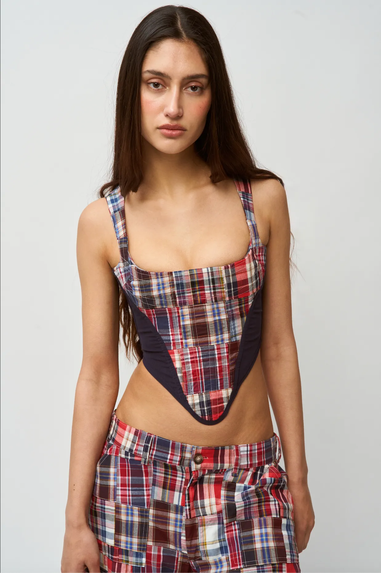 Serene Patchwork Corset Rubberized grip Ultraviolet Protection Fabric