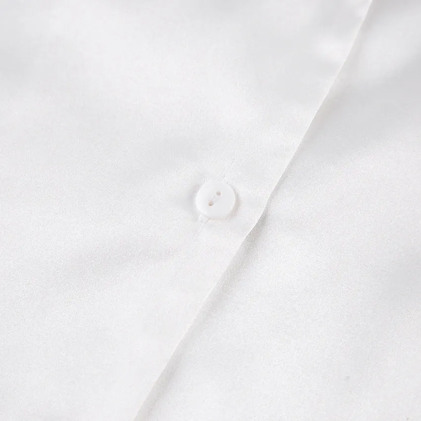 Thin Satin Ice Silk Pajamas Suit