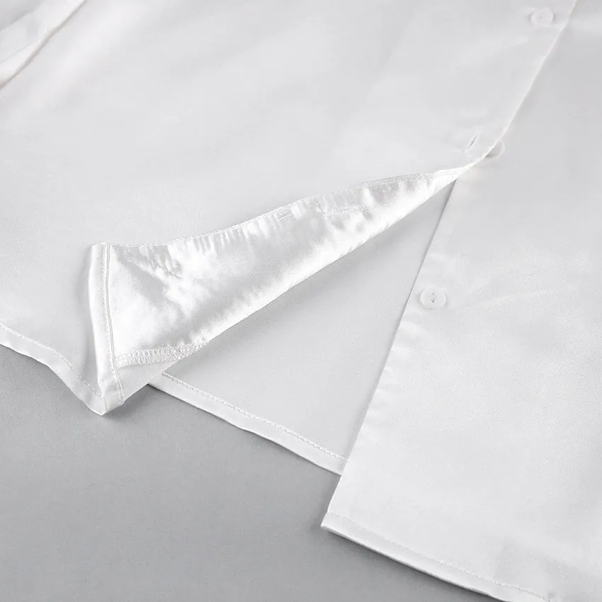 Thin Satin Ice Silk Pajamas Suit