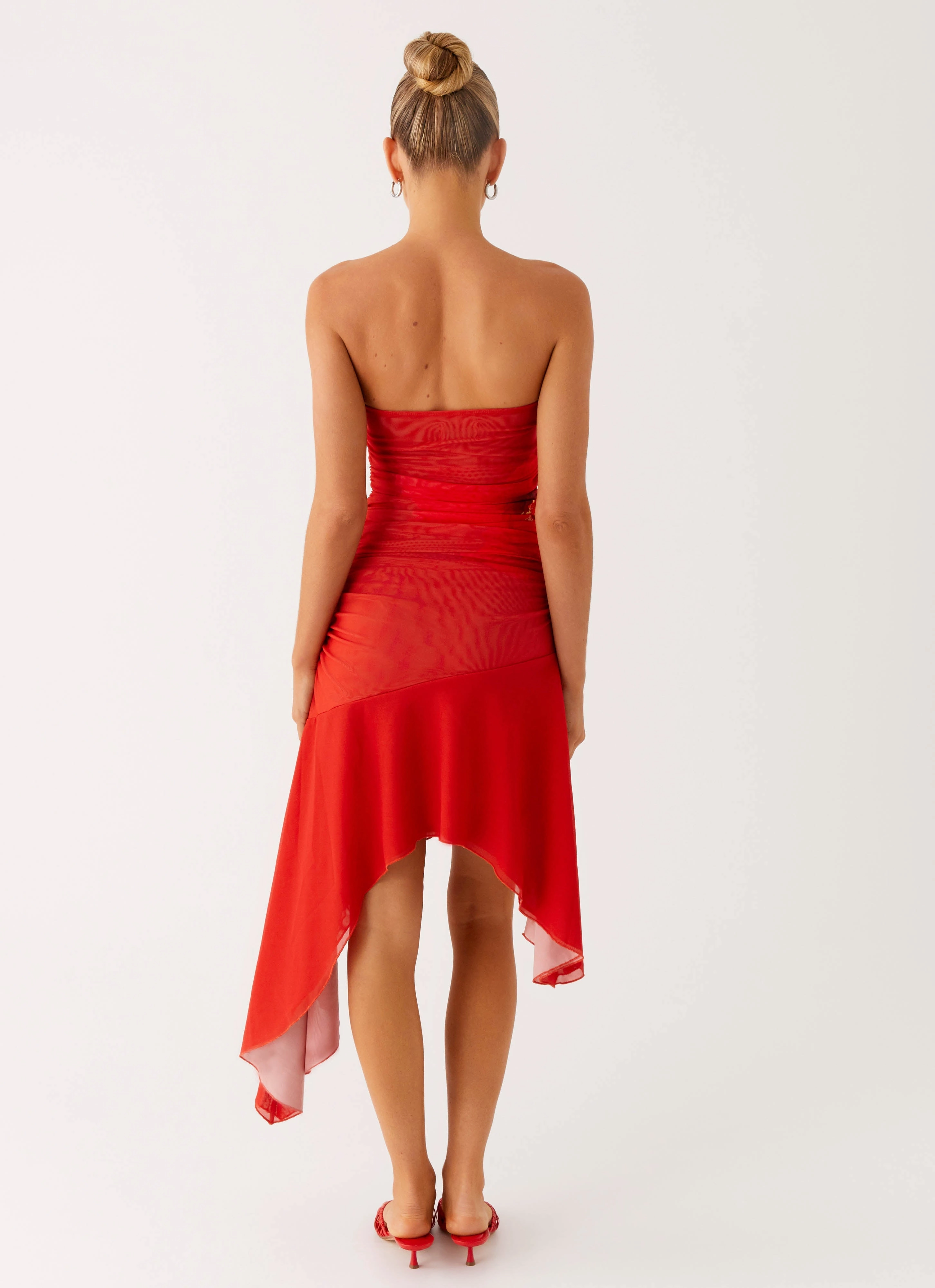 Grace Glow Smooth Look Think About It Midi Dress - Fire Red