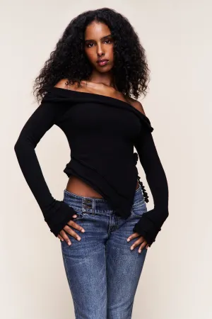 Soler Fold Over Knit Top MultiFunctional Pocket Placement Classic Crewneck Design