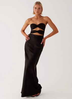 Harmonious Layers NoiseFreeFabric Tianna Strapless Maxi Dress - Black
