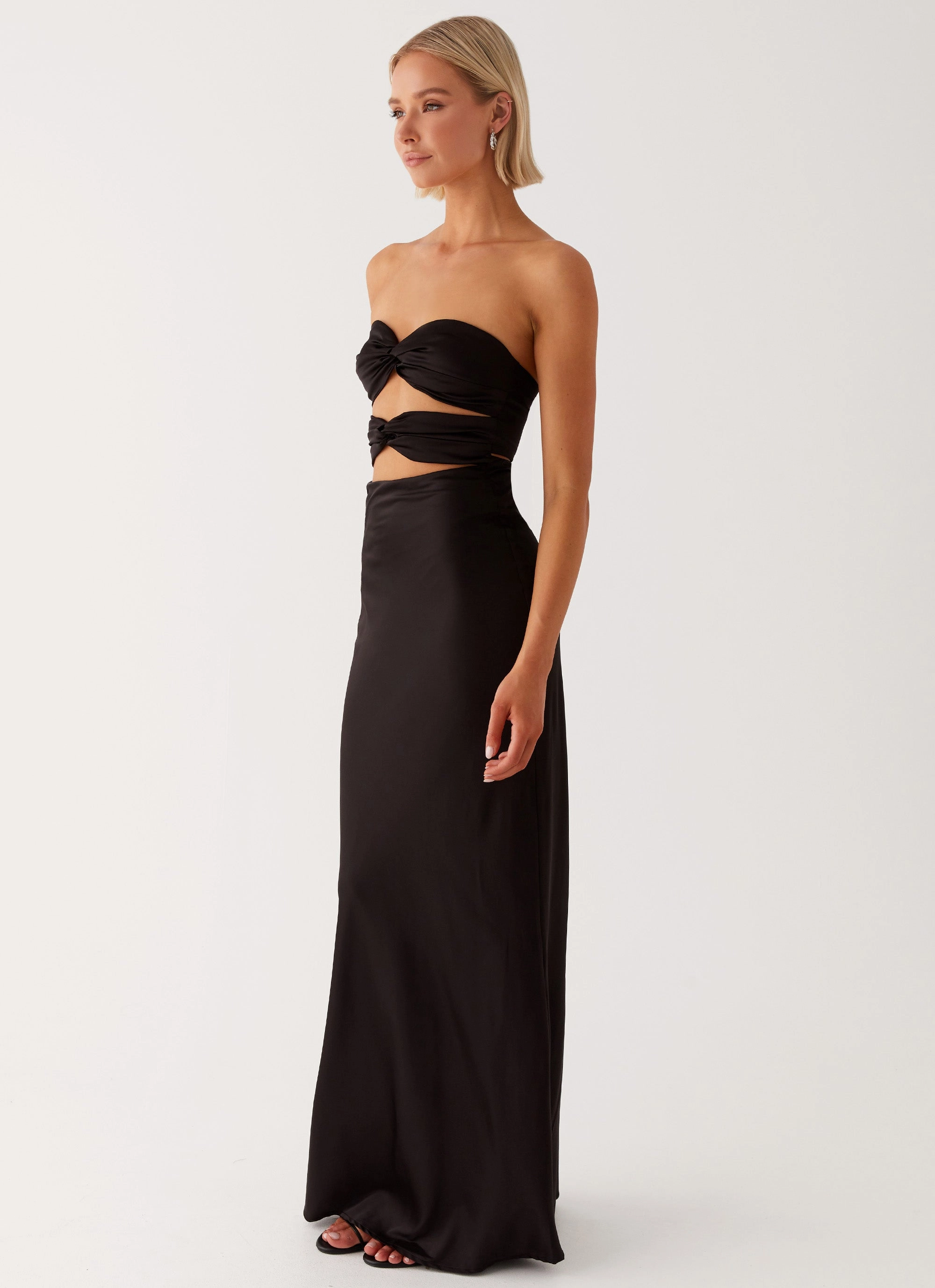 Smooth Texture Smart Style Tianna Strapless Maxi Dress - Black