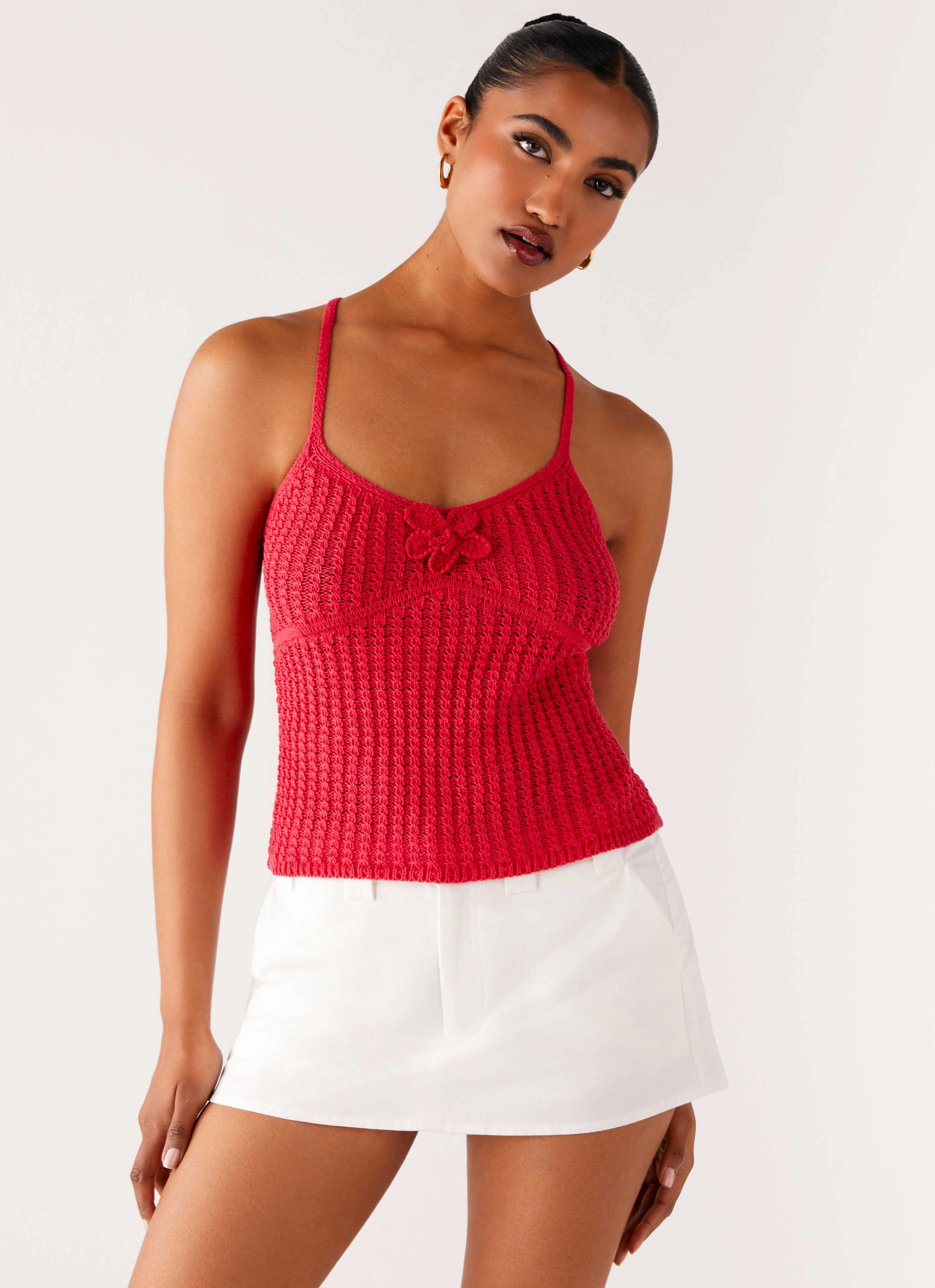 Tiare Crochet Top - Fuchsia Active Wear