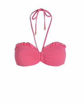 Alexis Top In Hibiscus Metallic Curve Enhancing Surfing Swim
