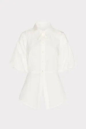 HeatPressedLogos Tie Back Poplin Button Down Shirt